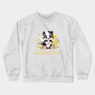 Little Stinker Cute Skunk Woodland Animal Crewneck Sweatshirt